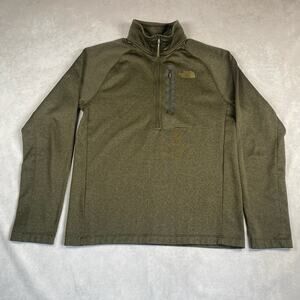 NORTH FACE Mens Gray Medium Quarter Zip Long Sleeve